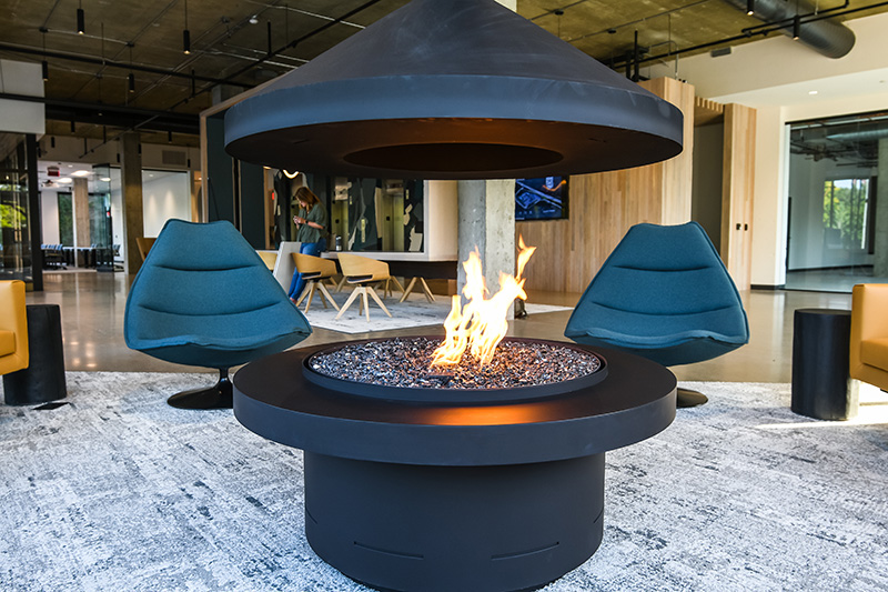 The E Fireplace Lobby Seating