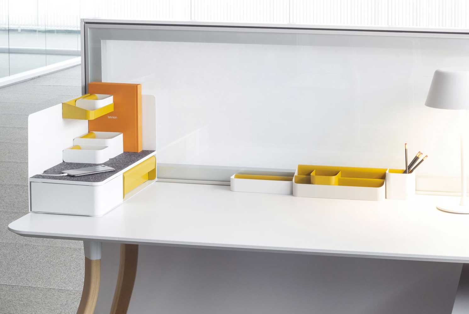 Desktop with Teknion tn Storage and Accessories