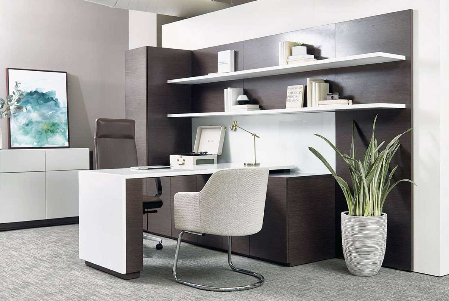 Private Office featuring OFS Slate, Pur, & Cinque
