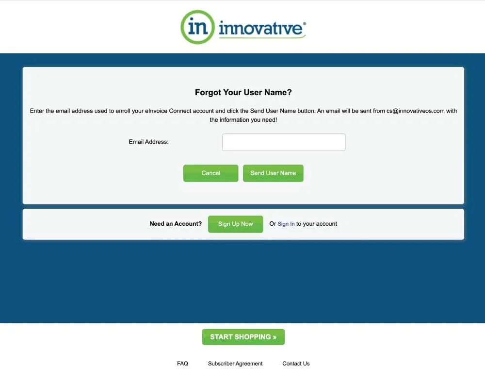 Forgot Username for Online Billing Portal